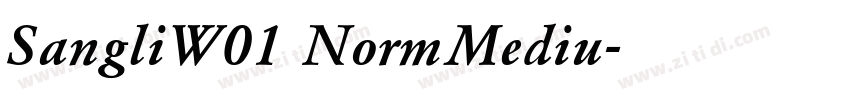 SangliW01 NormMediu字体转换